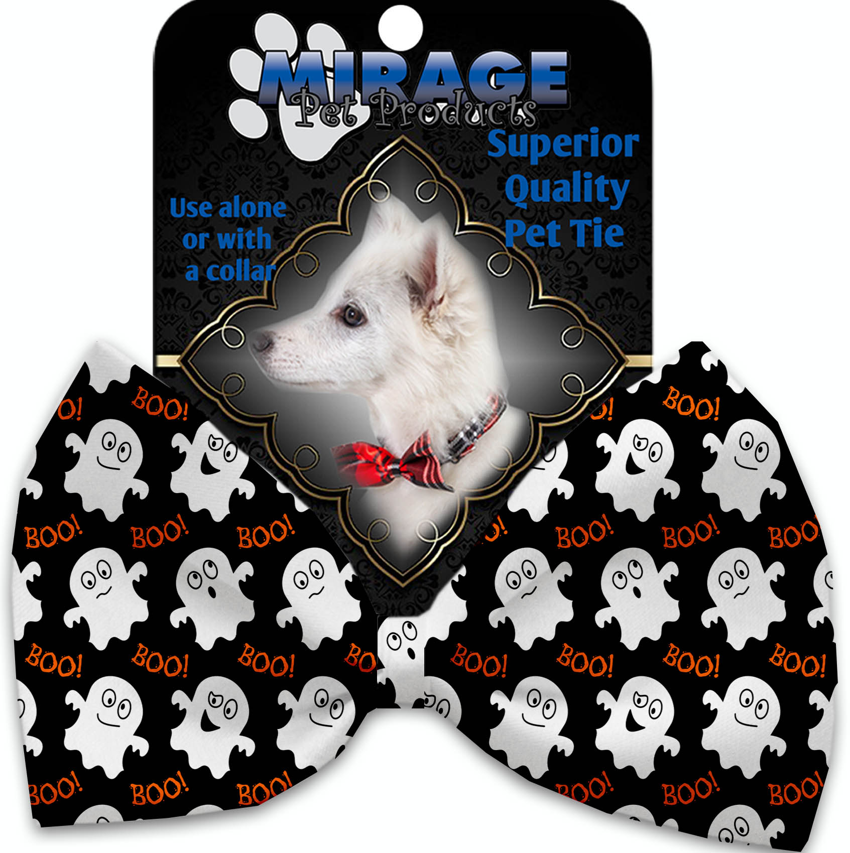 Little Boo Who Pet Bow Tie Collar Accessory with Velcro